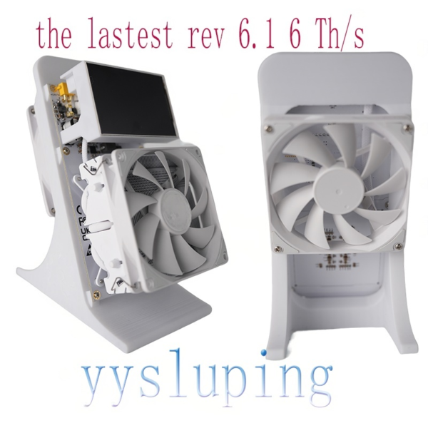 NerdQaxe++ Rev 6.1 6TH/s 120W Bitcoin Miner – High Efficiency,Dual Fan Design SHA-256 BTC Mining Machine for Home & Solo Mining