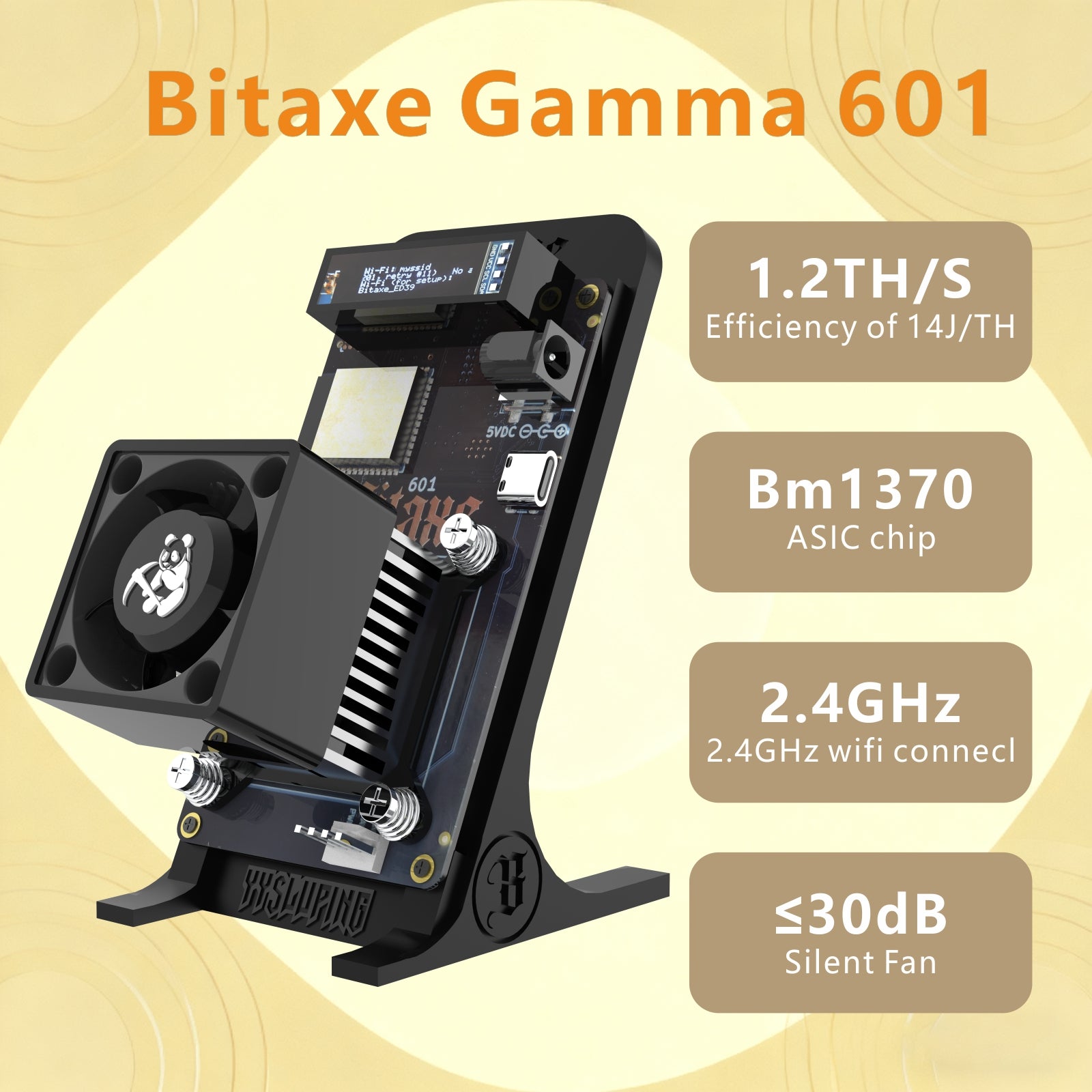 New Gamma 601  1.2TH/S Home Office 2.4G WiFi Solo Machine With 18W Power Supply - Image 3