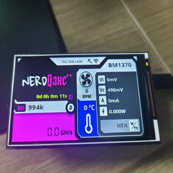 The replacement big screen of nerdqaxe++ 3.5inch