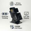 NerdQaxe++ Rev 6.1 6TH/s 120W Bitcoin Miner – High Efficiency,Dual Fan Design SHA-256 BTC Mining Machine for Home & Solo Mining