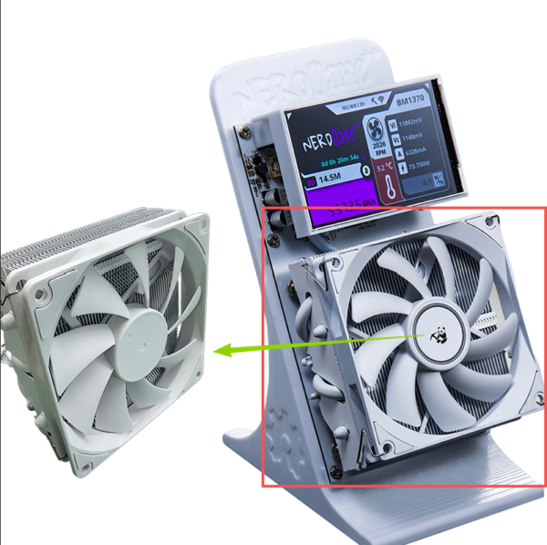 Air Cooling Fan Nerd++ NerdOCTAXE Professional Miner Cooling System Replacement - Prevent Overheating & Stabilize Hashrate